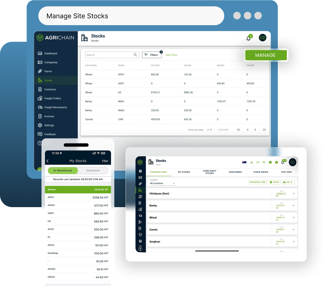 Manage Stocks and Inventory