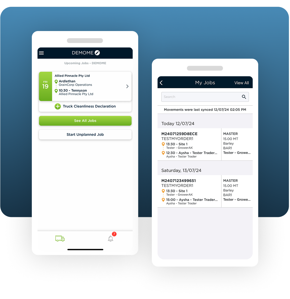 Receive and Accept Freight Jobs