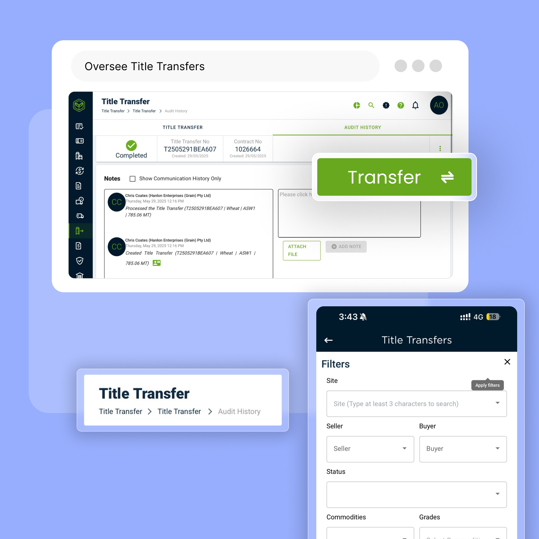 Oversee Title Transfers