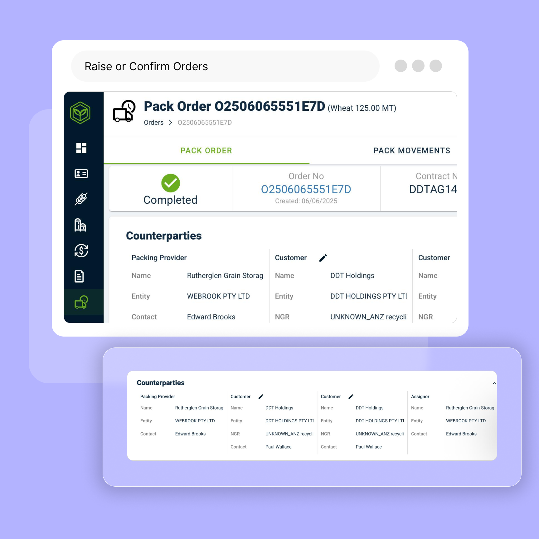 Raise or Confirm Orders