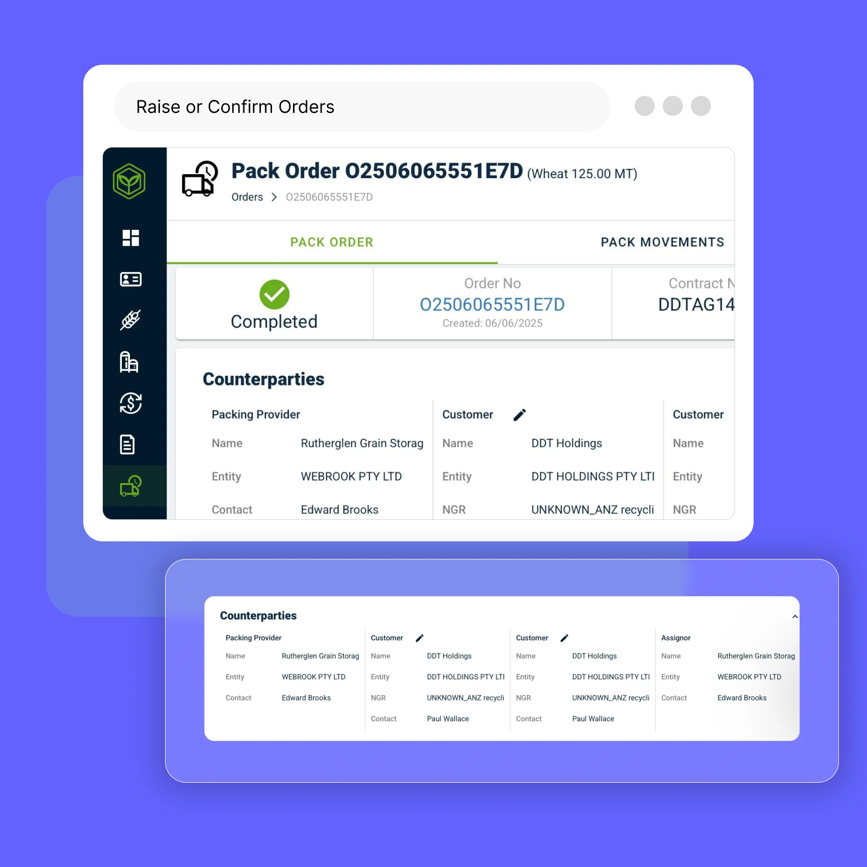 Raise or Confirm Orders