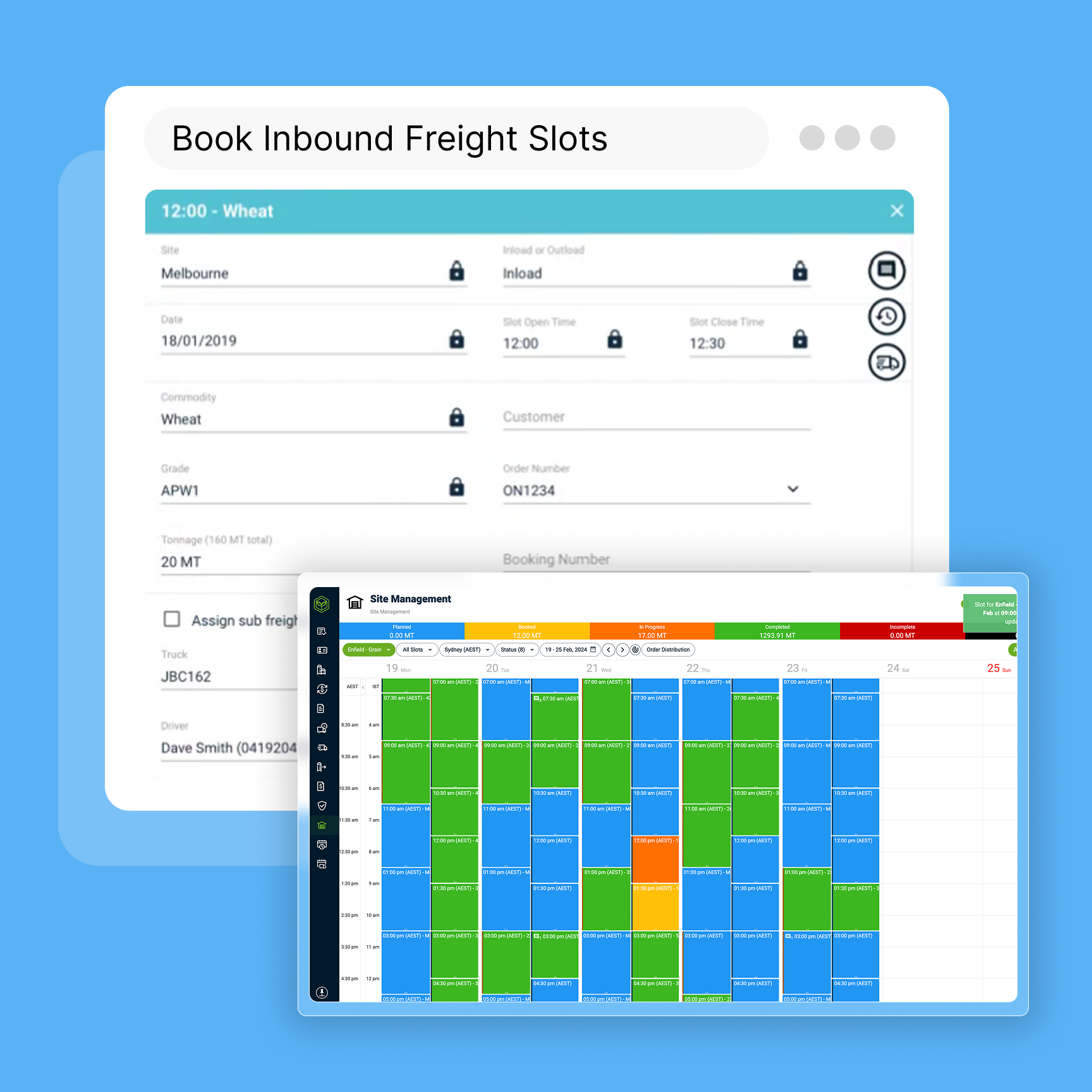 Book Inbound Freight Slots 