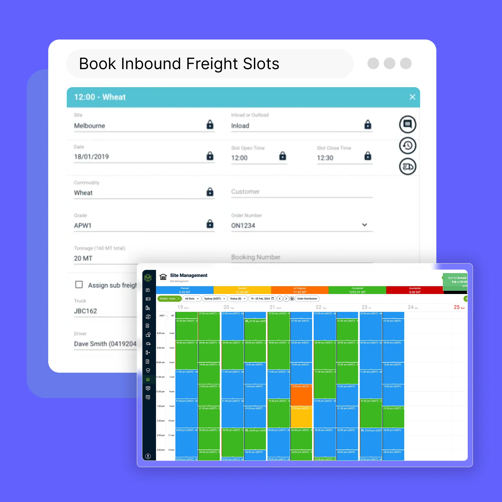 Book Inbound Freight Slots 