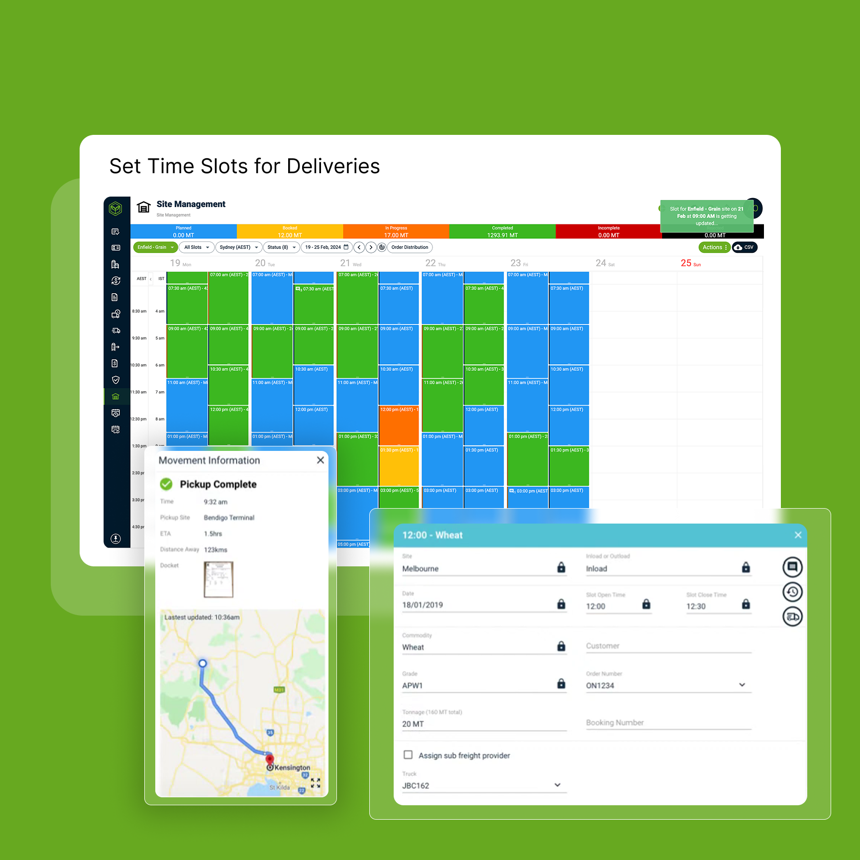 Set Inbound & Outbound Time Slots