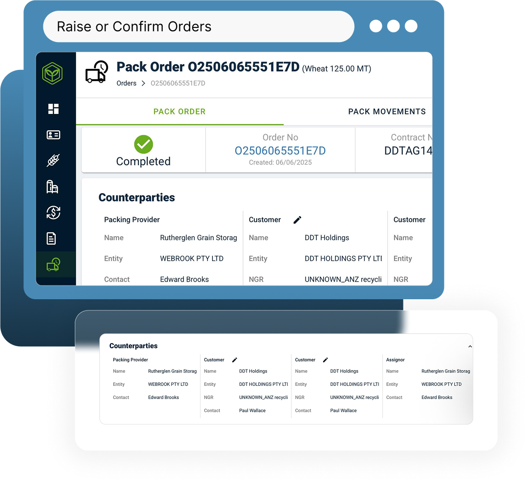 Raise or Confirm Orders