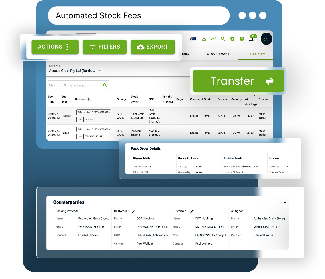 Transfer Grain Titles Instantly